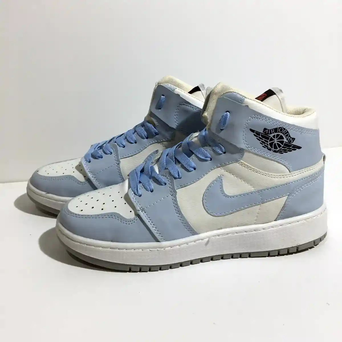 کفش کتونی ساقدار مردانه نایک جردن وان Jordan 1 آبی روشن کد 219